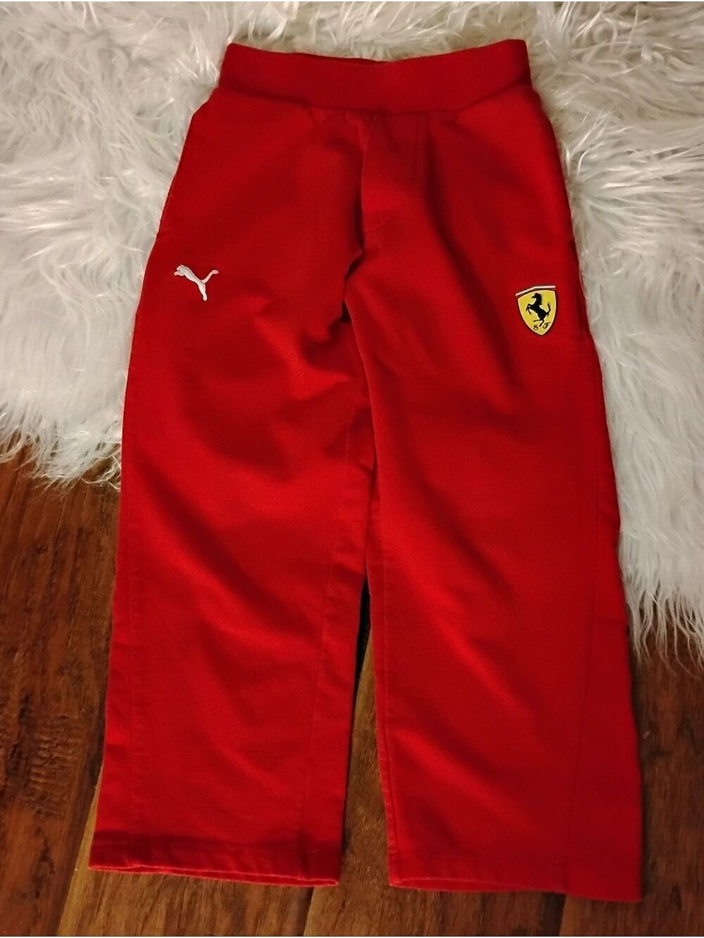 Puma x Scuderia Ferrari track pants. Boys Size 5.